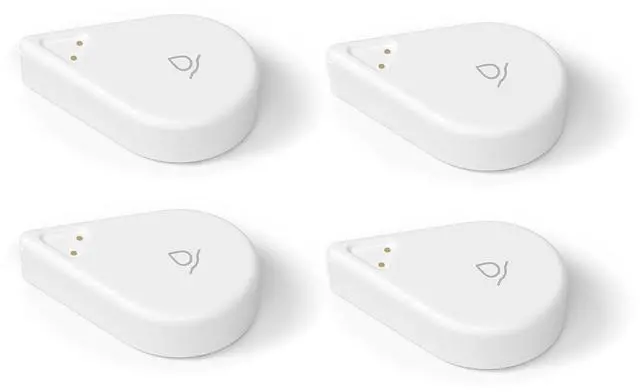 Main image of Zigbee Water Leak Sensor WL2 4Pack with Dripping&Leaking Detection, App Notification, Zigbee Hub Needed, 3Year Battery Life, No Battery & Srien, Support Home Assistant, SmartThings, Homey