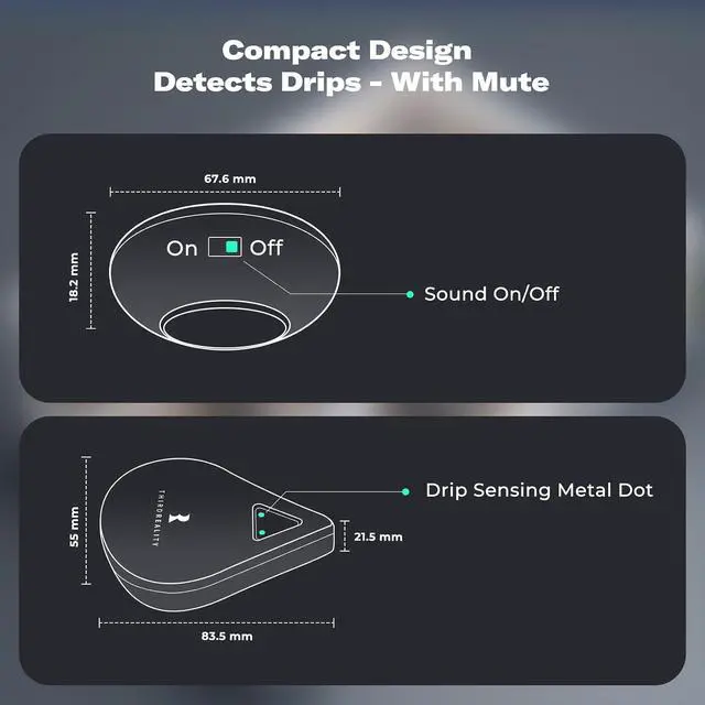 Alt view image 4 of 7 - Smart Water Leak Sensor KM1, Matter Over WiFi, 1 KM1-controller with 100dB Alarm & 3 Water Detectors, 3-Year Battery Life, No Batteries, Work with Apple Home, Alexa, Home Assistant, Homey