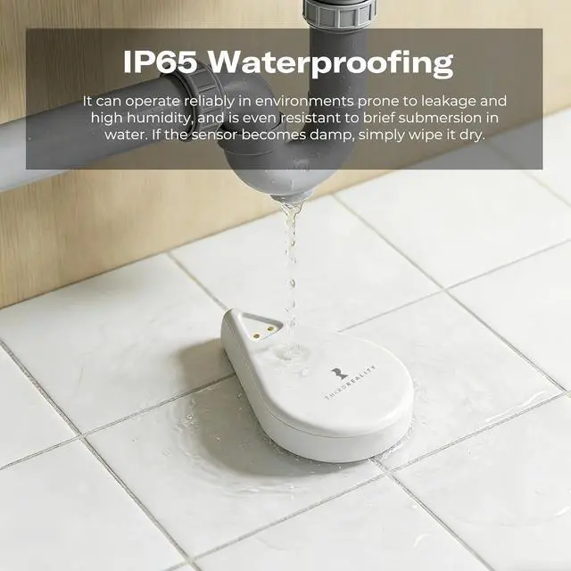Alt view image 6 of 7 - Smart Water Leak Sensor KM1, Matter Over WiFi, 1 KM1-controller with 100dB Alarm & 3 Water Detectors, 3-Year Battery Life, No Batteries, Work with Apple Home, Alexa, Home Assistant, Homey