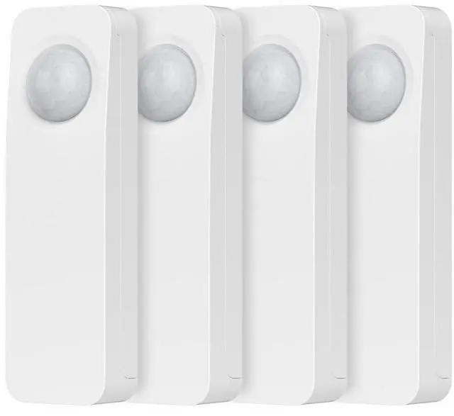 Main image of Zigbee Motion Sensor 4 Pack, Zigbee Hub Required, Pet Friendly, Work with Home Assistant, SmartThings, Aeotec, Homey, Hubitat or Echo Devices with Built-in Zigbee hub
