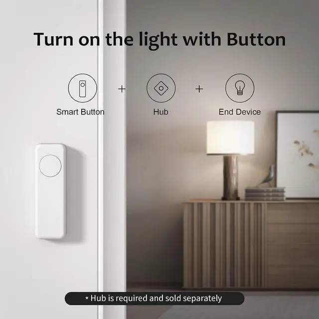 Alt view image 4 of 6 - ZigBee Smart Button 2 Pack, 3-Way Remote Control, Require Zigbee hub, Work with SmartThings, Aeotec, Hubitat, Home Assistant, Hub, Battery Included.