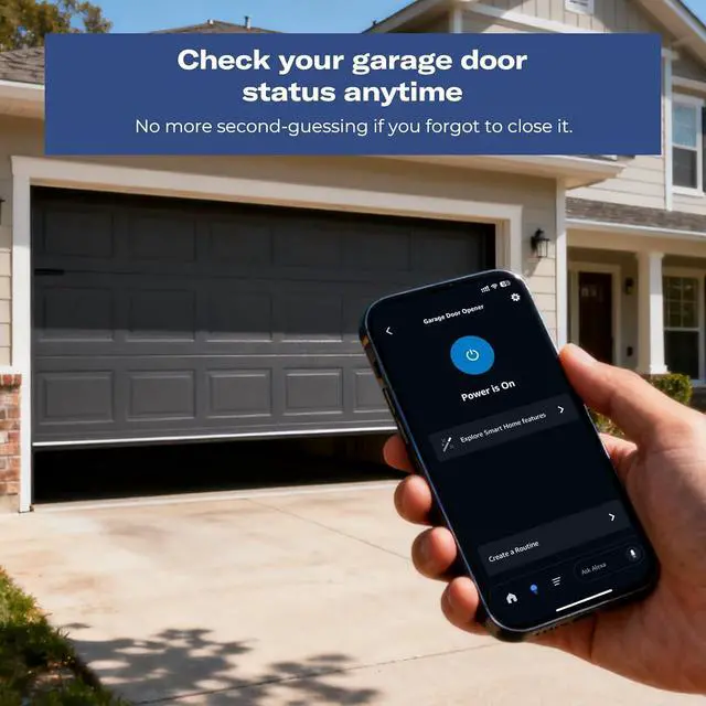 Alt view image 7 of 7 - Smart Garage Door Opener, Matter Certified, Retrofit with Existing Remote, Compatible with Alexa, Apple Home, Google Home, SmartThings, Home Assistant & Homey