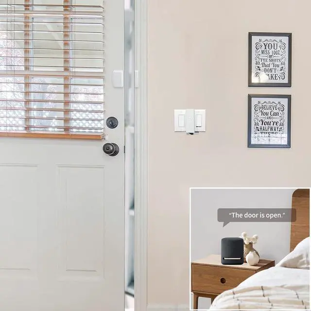 Alt view image 3 of 5 - Zigbee Door Sensor and Water Leak Sensor, for Home Security and Smart Home Automation, Works with SmartThings, Aeotec, Hubitat or Echo Devices with Build-in Zigbee Hub,hub Required
