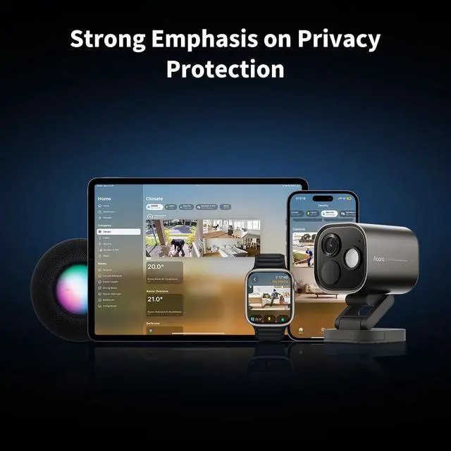 Alt view image 6 of 6 - 4MP Camera Hub G5 Pro PoE, True Color Night Vision Security Camera | Outdoor, HomeKit Secure Video, Thread Border Router, Local Detection, Thread/Zigbee, Supports Alexa,Google,Smartthings, Gray
