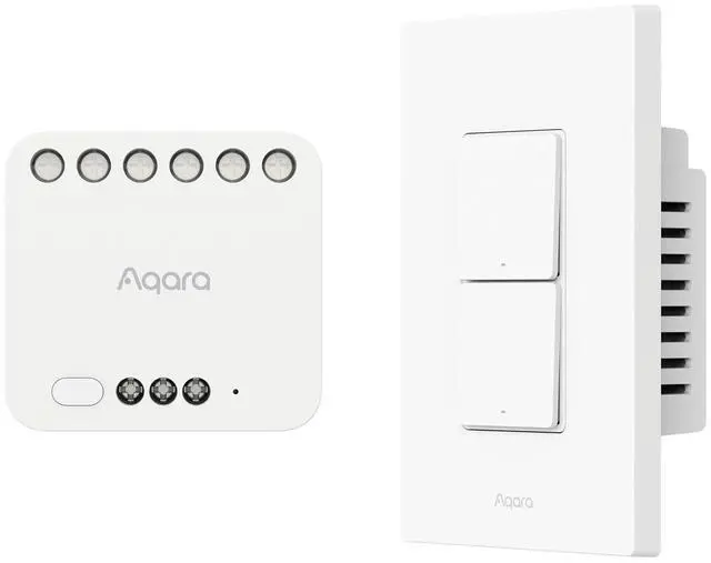 Main image of Dual Relay Module T2 and Smart Light Switch H2 kit,Matter Over Bridge,Dry Contact Mode for Garage Doors and Boilers,Light Switch & Roller Shade Switch,Supports Homekit and Alexa