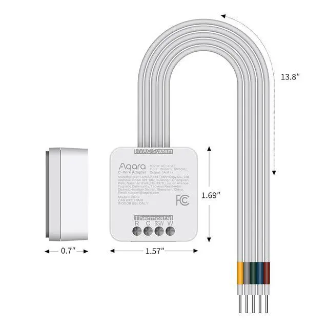 Alt view image 2 of 4 - C-Wire Adapter for W200 Smart Thermostat | Add a Common Wire for Thermostat Installation, Stable Power Supply, Easy Setup