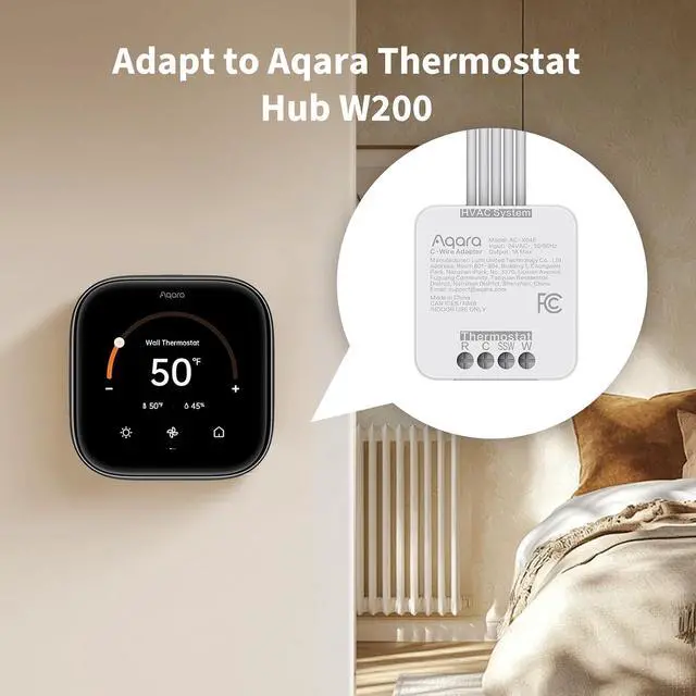 Alt view image 3 of 4 - C-Wire Adapter for W200 Smart Thermostat | Add a Common Wire for Thermostat Installation, Stable Power Supply, Easy Setup