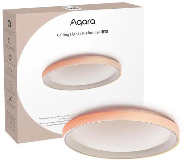 Main image of LED Ceiling Light T1M, Matter Over Bridge, Requires Zigbee 3.0 HUB | RGB+IC with Gradient Effects and 16 Million Colors, 40W 3450lm, 2700-6500K Tunable White, Supports HomeKit Alexa and IFTTT