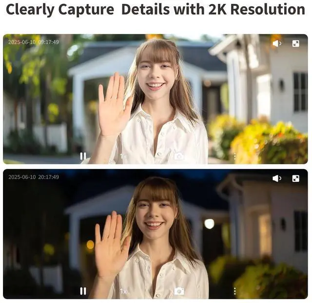 Alt view image 4 of 7 - Smart Doorbell Camera G410 with Chime, HomeKit Secure Video, Black | 2K, 2-Way Audio, Built-in Matter Hub, Wireless/Wired, Supports Apple Home, Alexa, Google, Home Assistant, 2.4G/5GHz Wi-Fi