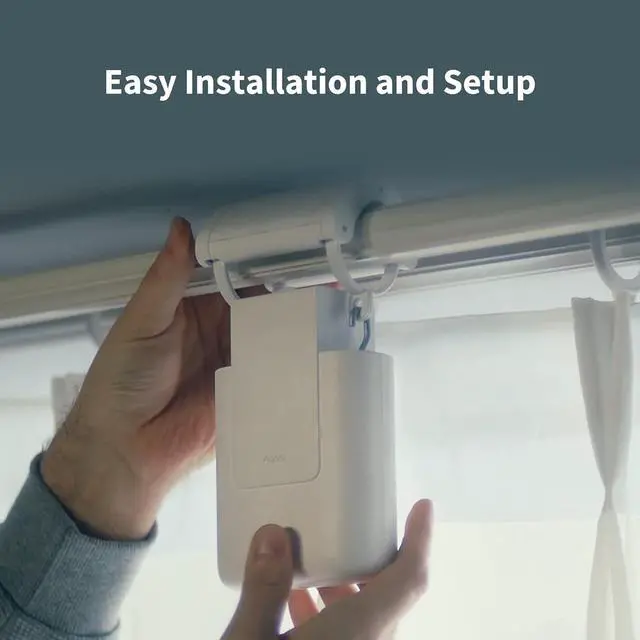Alt view image 6 of 7 - Smart Curtain Motor E1 Plus Smart Hub E1 (2.4 GHz Wi-Fi Required), Electric Curtain Driver for Home Automation, Support HomeKit, Alexa, Google Assistant and IFTTT (Track Version)