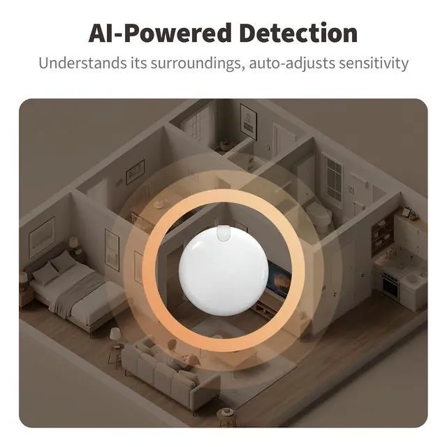 Alt view image 4 of 7 - Presence Sensor FP300 Wireless 5-in-1 Motion Sensor with mmWave | PIR, Light, Temperature & Humidity Detection, Thread & Zigbee, Supports HomeKit, Home Assistant, Alexa, Google Home