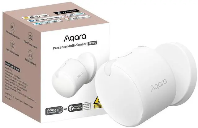 Main image of Presence Sensor FP300 Wireless 5-in-1 Motion Sensor with mmWave | PIR, Light, Temperature & Humidity Detection, Thread & Zigbee, Supports HomeKit, Home Assistant, Alexa, Google Home