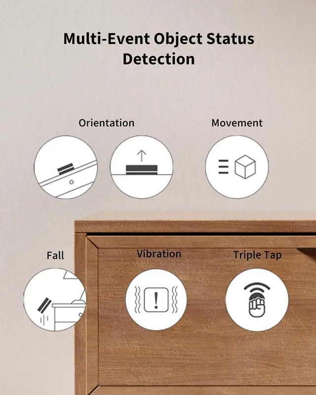 Alt view image 3 of 7 - Multi-State Sensor P100, Door and Window & Vibration Sensor, White | Thread/Zigbee, Open/Close or Object Monitoring, 10-Level Sensitivity, Supports Apple Home, Home Assistant, Alexa