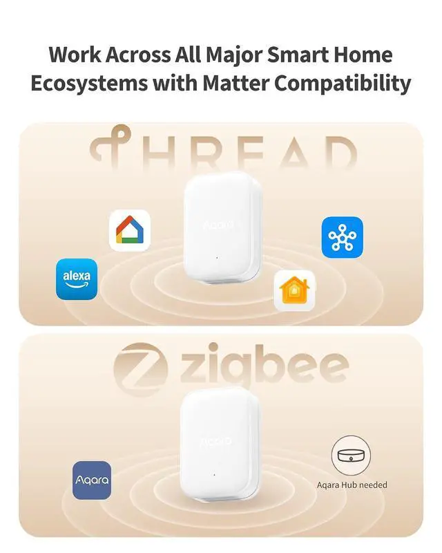 Alt view image 7 of 7 - Multi-State Sensor P100, Door and Window & Vibration Sensor, White | Thread/Zigbee, Open/Close or Object Monitoring, 10-Level Sensitivity, Supports Apple Home, Home Assistant, Alexa