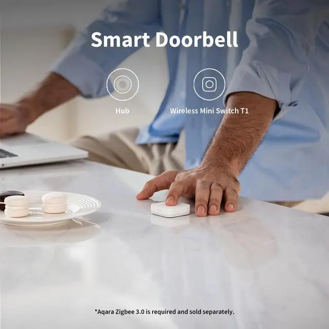 Alt view image 3 of 6 - Zigbee 3.0 Wireless Mini Switch T1, Smart Button Requires Hub | Versatile 3-Way Control Button for Smart Home Devices, Compatible with Apple Homekit, Works with IFTTT(OTA Update Support)
