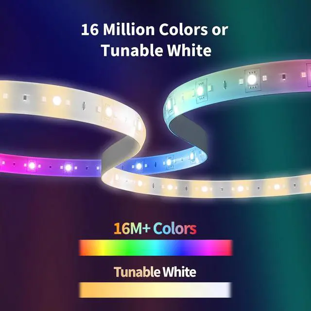 Alt view image 3 of 6 - LED Strip T1 Extension,Requires LED Strip T1 (Sold Separately) | 3.28 FT RGBIC LED Light Extension with 16 Million Colors/Tunable White/Gradient Effects (1 Pack,39.36 inch)
