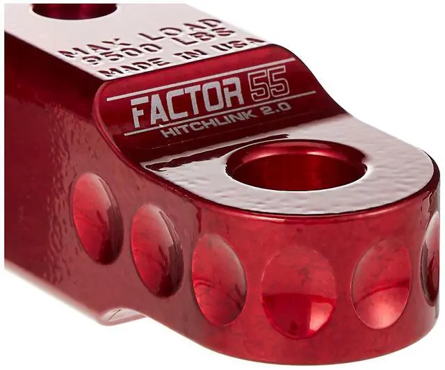 Alt view image 2 of 6 - Factor 55 00020-01 Hitchlink 2.0 Rated at 9500 lb Ultimate Failure at 51,000 lb Convert Your Vehicles Hitch Receiver into a Recovery Point. Ideal for 4x4 Off Road Adventures Red