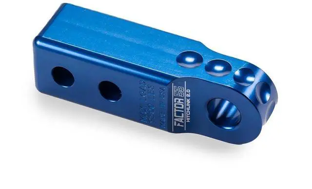 Main image of Factor 55 00020-02 Hitchlink 2.0 Rated at 9500 lb Ultimate Failure at 51,000 lb Convert Your Vehicle Hitch Receiver into a Recovery Point. Ideal for 4x4 Off Road Adventures Blue