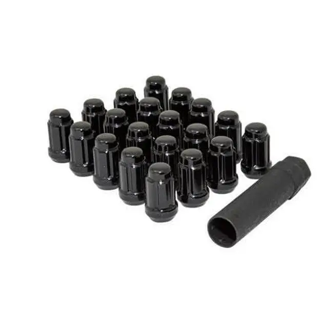 Alt view image 3 of 3 - Gorilla Lug Nut, Acorn, 12 mm x 1.50 Thread, 60 Degree Seat, Closed End, Key, Steel, Black Chrome, Universal, Set of 20