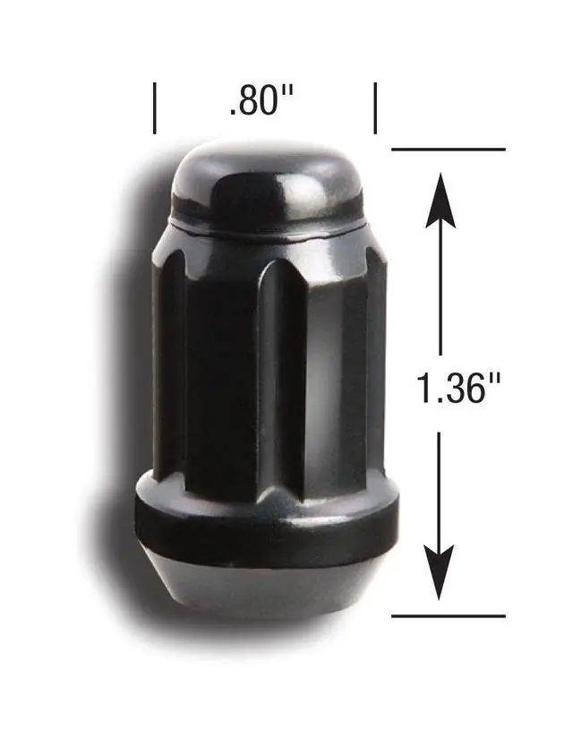 Alt view image 2 of 2 - Gorilla Automotive 21183BC 1/2" Black Tuner Lug Nut, (Pack of 20),Black Chrome