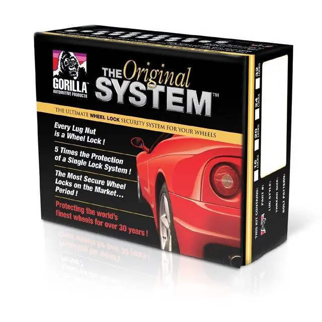 Alt view image 2 of 4 - Gorilla Automotive 71623NBC "The System" Acorn Black Chrome Wheel Locks (12mm x 1.25 Thread Size) - For 5 Lug Wheels