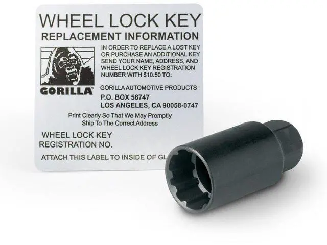 Alt view image 4 of 4 - Gorilla Automotive 71623NBC "The System" Acorn Black Chrome Wheel Locks (12mm x 1.25 Thread Size) - For 5 Lug Wheels