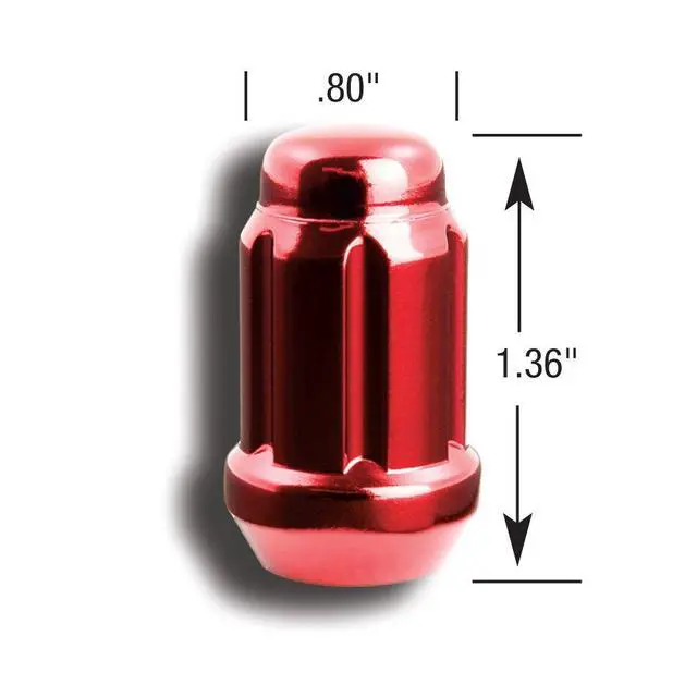 Alt view image 3 of 3 - Gorilla Automotive 21133RD Small Diameter Acorn Red 5 Lug Kit (12mm x 1.50 Thread Size) - Pack of 20