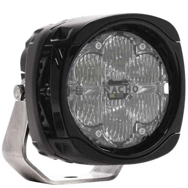 Alt view image 2 of 7 - Nacho PM451 Quatro Flood Offroad LED Lightning 60W Each Effective Lumens 8,166 Peak Candela 48,000. Illuminate with Style Your 4x4 Off Road Adventures - Pair
