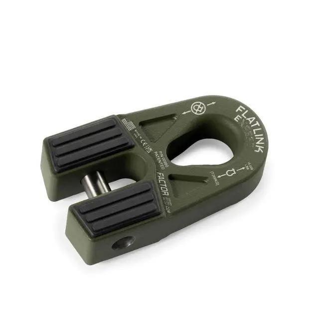 Alt view image 2 of 5 - Factor 55 00080-14 Flatlink E (Expert) Replaces Conventional Winch Hook with a Stronger Shackle/D-Ring Mount Maximum Load 16,000 lb Ultimate Failure Greater Than 40,000 lb OD Green