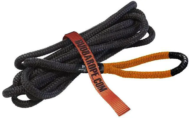 Main image of Bubba Rope Lil' Bubba 176650ORG Power Stretch Kit 1/2" x 20' ft. Recovery Rope with Breaking Strength of 7400 Lb. in Orange/Black Color, Accessory Ideal for Recovery and Towing Stuck Vehicles