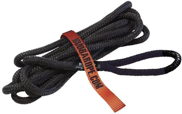 Main image of Bubba Rope Lil' Bubba Model 176650BKG Off-Road Power Stretch Kinetic Kit 1/2" x 20' ft. Recovery Rope Breaking Strength of 7400 Lb. Black/Black, Accessory Ideal for Recovery Towing Stuck Vehicles
