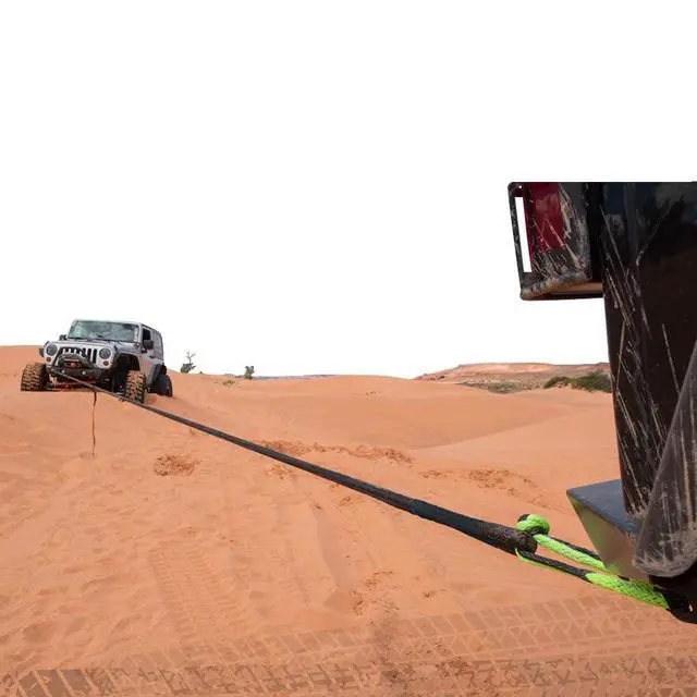 Alt view image 3 of 5 - Bubba Rope Lil' Bubba Model 176650BKG Off-Road Power Stretch Kinetic Kit 1/2" x 20' ft. Recovery Rope Breaking Strength of 7400 Lb. Black/Black, Accessory Ideal for Recovery Towing Stuck Vehicles