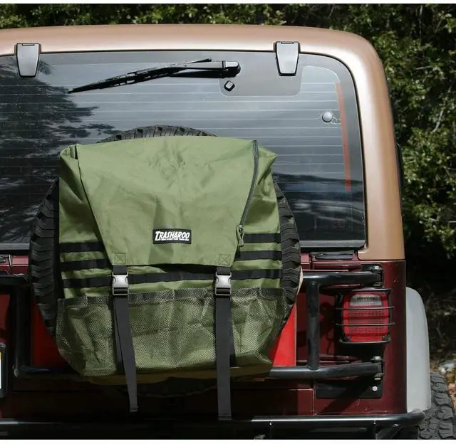 Alt view image 3 of 7 - Trasharoo Spare Tire Trash Bag Green