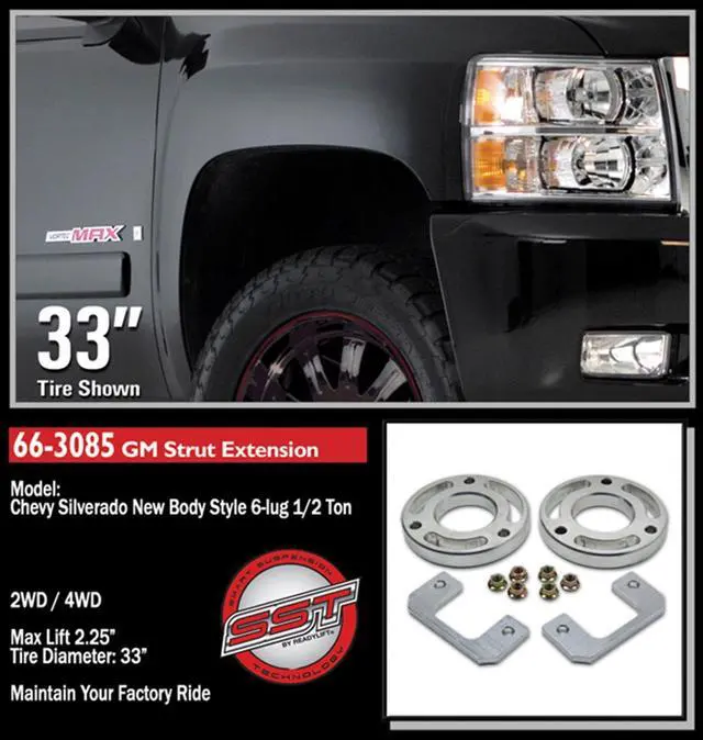 Alt view image 2 of 2 - ReadyLift 66-3085 2.25" Front Leveling Kit - GM Full Size Truck / SUV 1500 LD 6-Lug