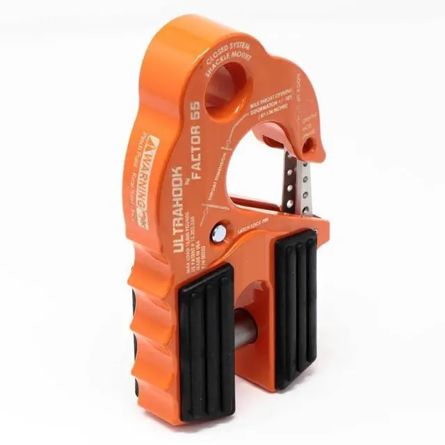 Alt view image 2 of 5 - Factor 55 Orange UltraHook Winch Hook for Up to 3/8" Winch Cable/Synthetic Rope