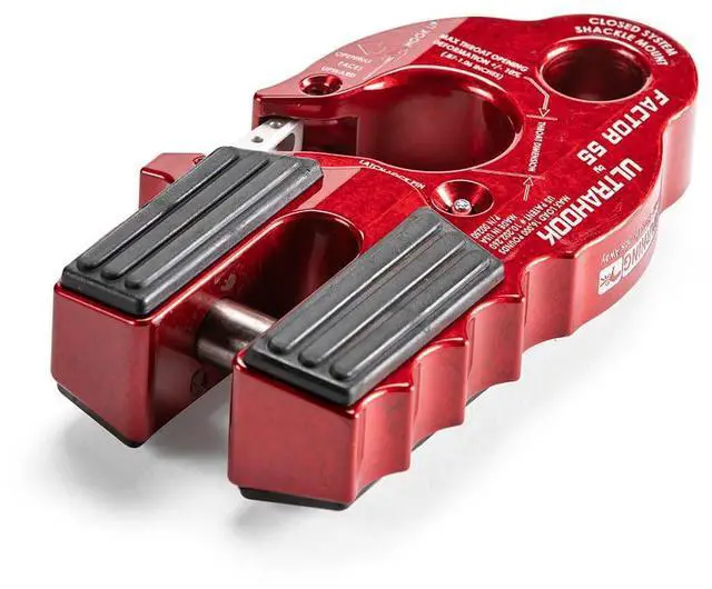Alt view image 4 of 7 - Factor 55 00250-01 Ultrahook Winch Hook Closed System Shackle Max Load 16,000 lbs ULT Strength Shackle Pin Mount 48,000 lbs Offroad 4x4 Adventure Red.