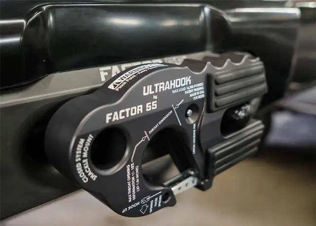 Alt view image 5 of 5 - Factor 55 00250-04 Ultrahook Winch Hook Closed System Shackle Max Load 16,000 lbs ULT Strength Shackle Pin Mount 48,000 lbs Offroad 4x4 Adventure Black