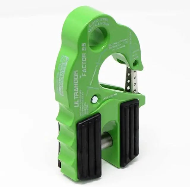 Alt view image 3 of 5 - Factor 55 00250-08 Ultrahook Winch Hook Closed System Shackle Max Load 16,000 lbs ULT Strength Shackle Pin Mount 48,000 lbs Offroad 4x4 Adventure Green