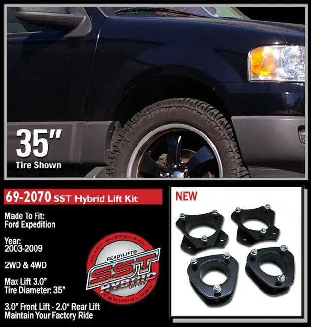 Alt view image 2 of 2 - ReadyLift 69-2070 3"F / 2"R Lift Kit - Ford Expedition/Navigator 2003-2017