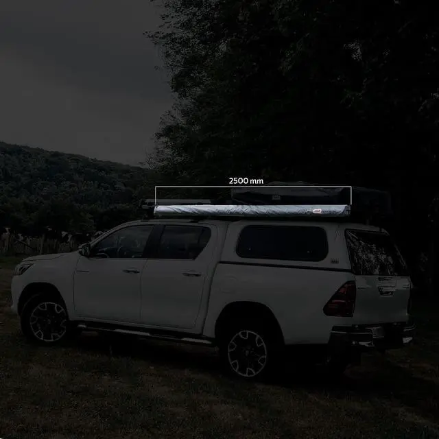 Alt view image 5 of 7 - ARB 4x4 Accessories 814410 Retractable Awning with Led Light Strip Included 2500x2500mm 8.2 Feet, Ideal for Camping, Roadtrips, Outdoor Trips, Travel, Expeditions, RV, Camper, 4x4 and SUV