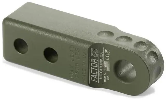 Main image of Factor 55 00020-14 Hitchlink 2.0 Rated at 9500 lb Ultimate Failure at 51,000 lb Convert Your Vehicles Hitch Receiver into a Recovery Point. Ideal for 4x4 Off Road Adventures OD Green