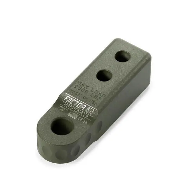 Alt view image 2 of 4 - Factor 55 00020-14 Hitchlink 2.0 Rated at 9500 lb Ultimate Failure at 51,000 lb Convert Your Vehicles Hitch Receiver into a Recovery Point. Ideal for 4x4 Off Road Adventures OD Green