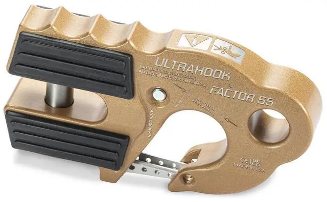 Main image of Factor 55 00250-92 Ultrahook Winch Hook Closed System Shackle Max Load 16,000 lbs ULT Strength Shackle Pin Mount 48,000 lbs Offroad 4x4 Adventure Bronze