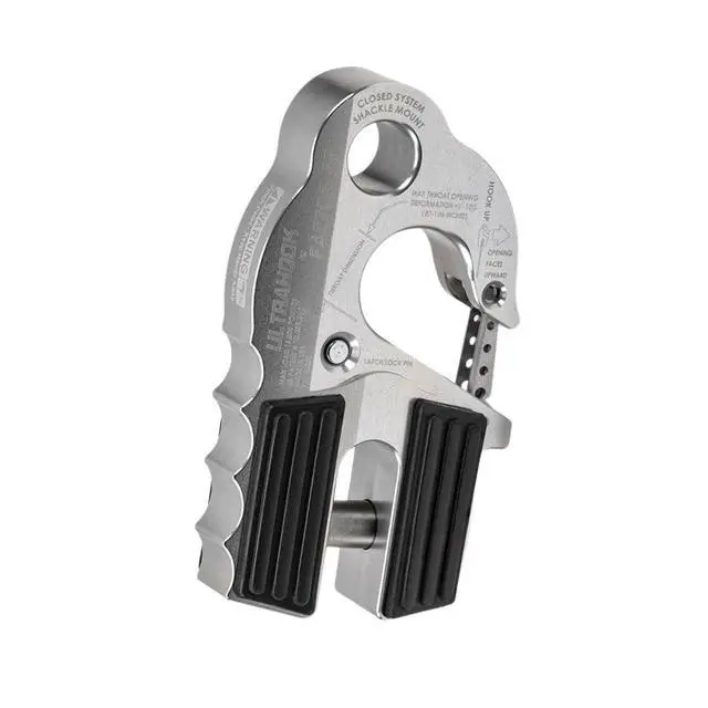Alt view image 2 of 6 - Factor 55 00250-05 Ultrahook Winch Hook Closed System Shackle Max Load 16,000 lbs ULT Strength Shackle Pin Mount 48,000 lbs Offroad 4x4 Adventure Silver