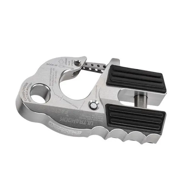 Alt view image 4 of 6 - Factor 55 00250-05 Ultrahook Winch Hook Closed System Shackle Max Load 16,000 lbs ULT Strength Shackle Pin Mount 48,000 lbs Offroad 4x4 Adventure Silver