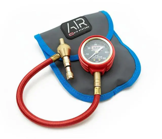Main image of ARB ARB505 Deflator Kit 10-60 PSI Tire Pressure Gauge Rapid Air Down Offroad Kit With Recovery Gear Pouch (PSI)