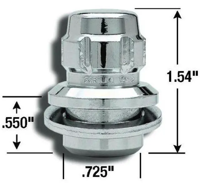 Alt view image 4 of 4 - Gorilla Automotive 73631T Toyota O.E. Wheel Locks With Washer (12mm x 1.50 Thread Size)