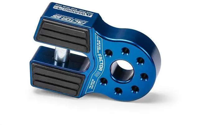 Main image of Factor 55 00050-02 Flatlink Original Folding Winch Shackle Bracket Max Load Rating 16,000 lb Ultimate Failure Greater Than 40,000 lb Ideal for 4x4 Off Road Adventures Blue