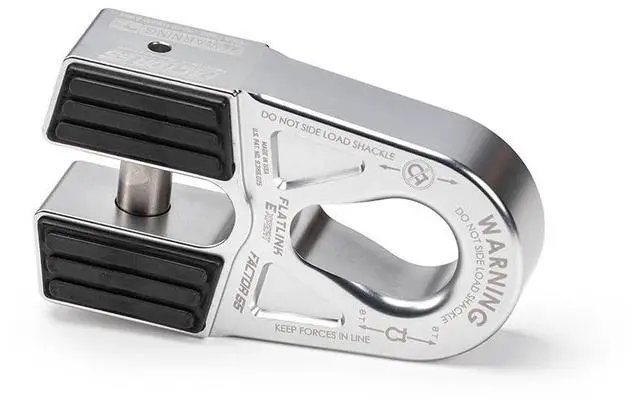Main image of Factor 55 00080-05 Flatlink E (Expert) Replaces Conventional Winch Hook with a Stronger Shackle/D-Ring Mount Maximum Load 16,000 lb Ultimate Failure Greater Than 40,000 lb Silver