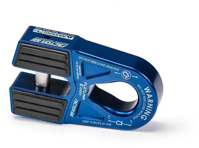 Main image of Factor 55 00080-02 Flatlink E (Expert) Replaces Conventional Winch Hook with a Stronger Shackle/D-Ring Mount Maximum Load 16,000 lb Ultimate Failure Greater Than 40,000 lb Blue